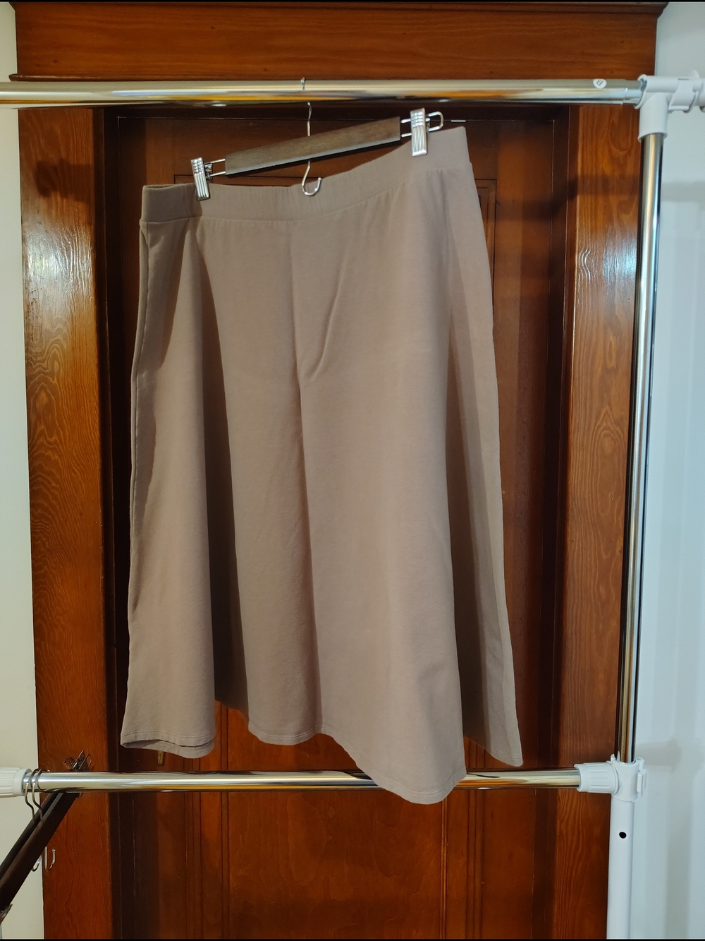 Lands' End A-Line Skirt in Taupe